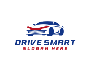 Sedan Car Driving logo design