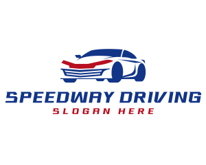 Driving - Sedan Car Driving logo design