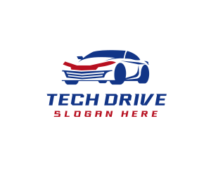 Sedan Car Driving logo design