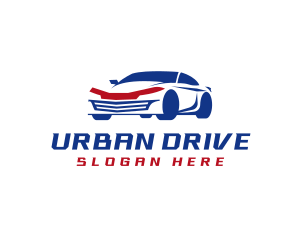 Sedan Car Driving logo design