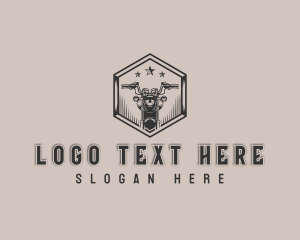 Mechanic - Motorbike Rider Garage logo design