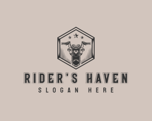 Motorbike Rider Garage logo design