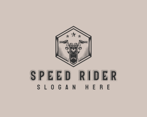 Motorbike Rider Garage logo design