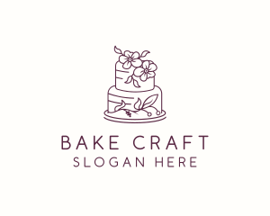 Flower Cake Pastry logo design