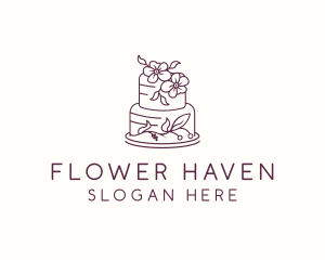 Flower Cake Pastry logo design