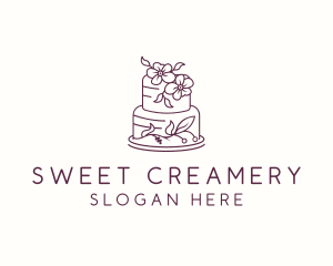 Flower Cake Pastry logo design