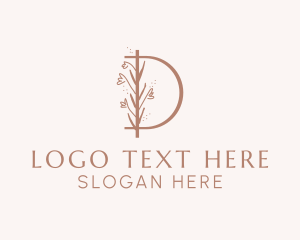 Flower Fashion Letter D Logo