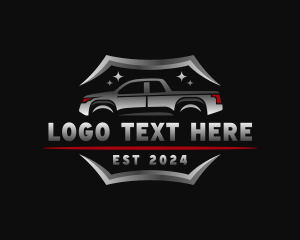 Pickup Truck Transport Logo