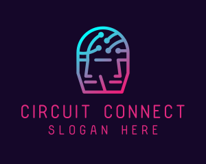 Circuit - Mental Brain Circuit Technology logo design
