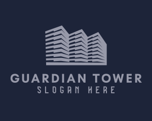 Gray Apartment Building logo design