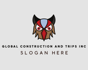 Angry Owl Head Logo