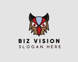 Angry Owl Head logo design