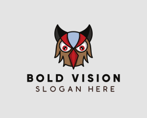 Angry Owl Head logo design