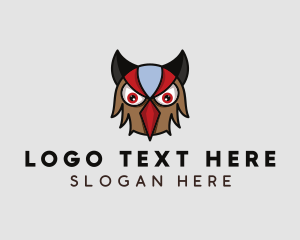 Angry Owl Head Logo