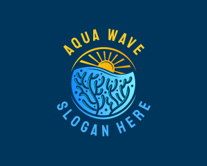 Aquatic Coral Reef logo design