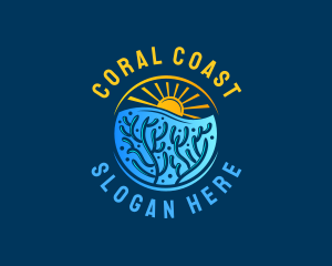 Coral - Aquatic Coral Reef logo design