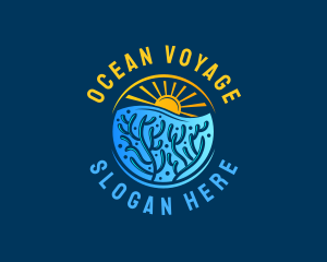 Aquatic Coral Reef logo design