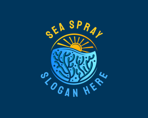 Aquatic Coral Reef logo design