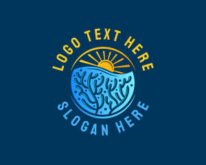 Aquatic Coral Reef Logo