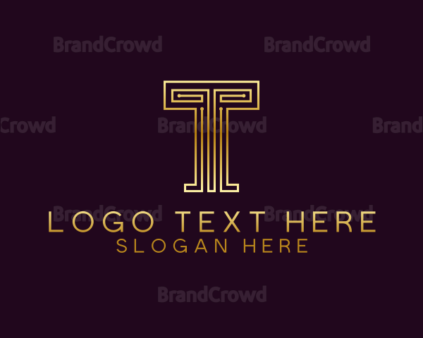 Premium Business Letter T Logo