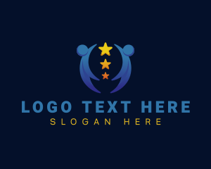 Cooperative - People Star Community logo design
