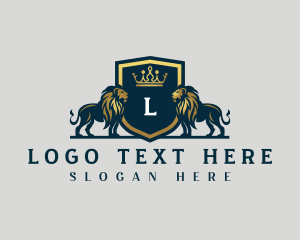 High End - Lion Crown Royalty logo design