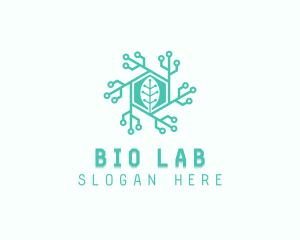 Biology - Hexagon Tech Leaf logo design