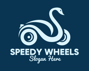 Scooter - Swan Automobile Ride logo design