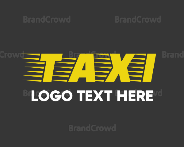 Taxi Cab Font Text Logo