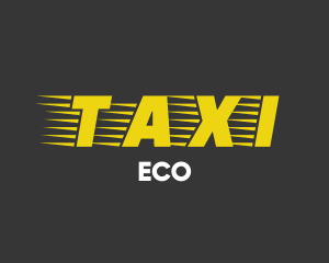 Rideshare - Taxi Cab Font Text logo design