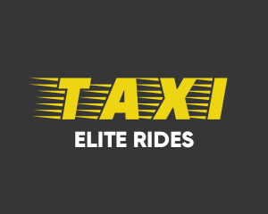 Taxi Cab Font Text logo design