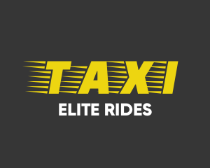 Limousine - Taxi Cab Font Text logo design