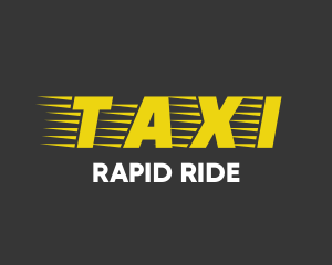 Taxi Cab Font Text logo design