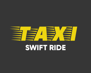 Taxi Cab Font Text logo design