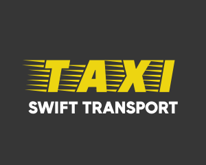 Taxi Cab Font Text logo design