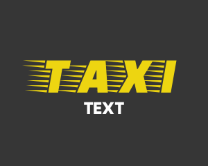 Taxi Cab Font Text logo design