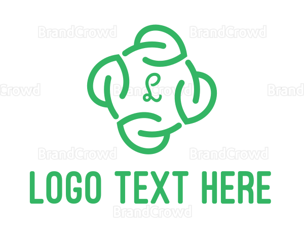 Leaf Circle Lettermark Logo