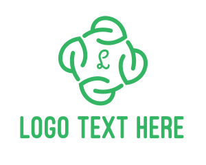 Lettermark - Leaf Circle Lettermark logo design