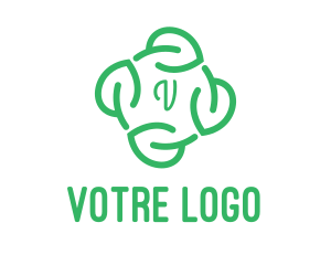 Leaf Circle Lettermark logo design