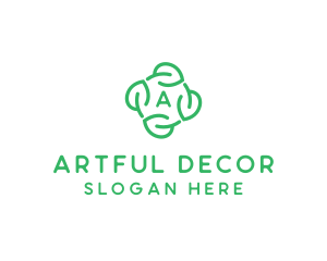 Decorate - Leaf Circle Lettermark logo design