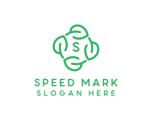 Leaf Circle Lettermark logo design