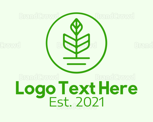 Green Circle Plant Logo