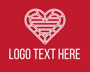 Courtship - Intricate Valentine Heart logo design