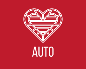Intricate Valentine Heart Logo