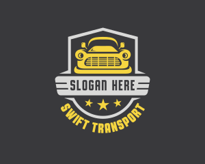 Retro Truck Shield logo design