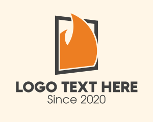 Blazing - Burning Fire Window logo design