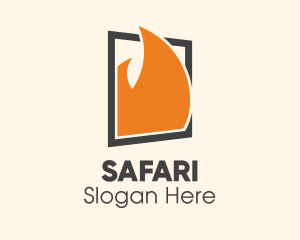 Burning Fire Window Logo