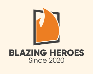 Burning Fire Window logo design