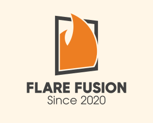 Flare - Burning Fire Window logo design