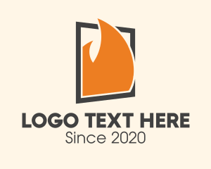 Burn - Burning Fire Window logo design
